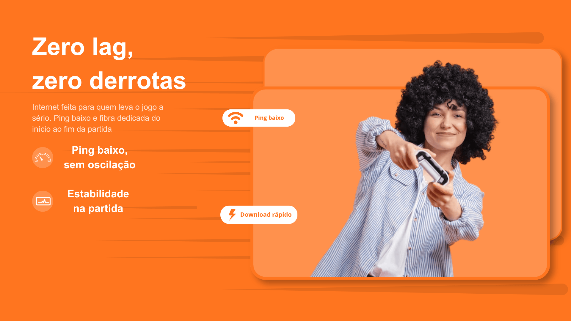 Zero lag, zero derrotas: internet de fibra dedicada para jogos
